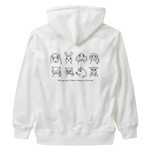 動物大集合！（チャリティー） Heavyweight Zip Hoodie