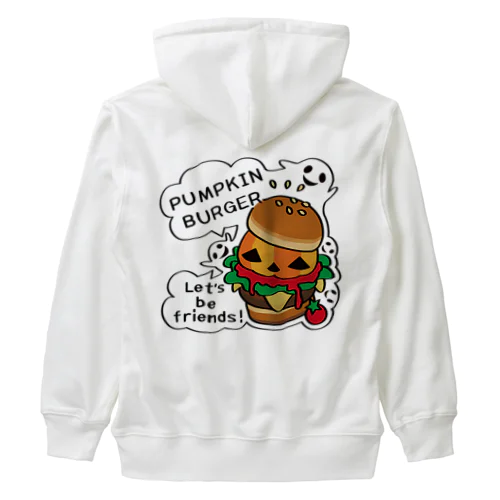 バックプリント Gz かぼちゃバーガーA Heavyweight Zip Hoodie