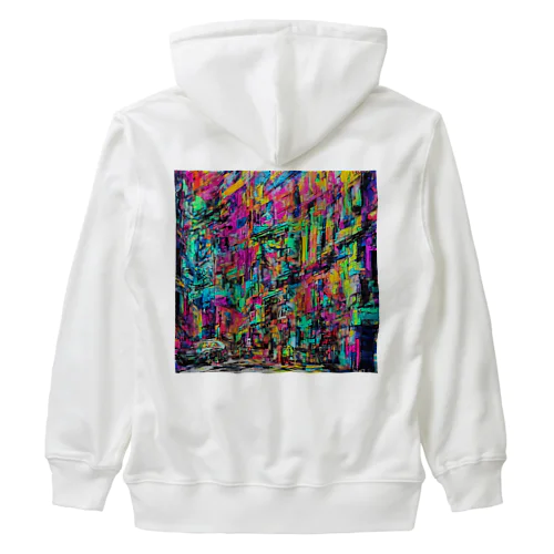  vivid gas station Heavyweight Zip Hoodie