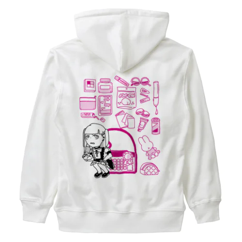 あたし♡限界♡KAWAII(バックプリント) Heavyweight Zip Hoodie