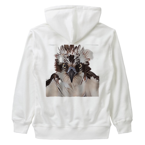 ミサゴ正面画白 Heavyweight Zip Hoodie
