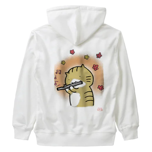 ゆたねこのフルート Heavyweight Zip Hoodie