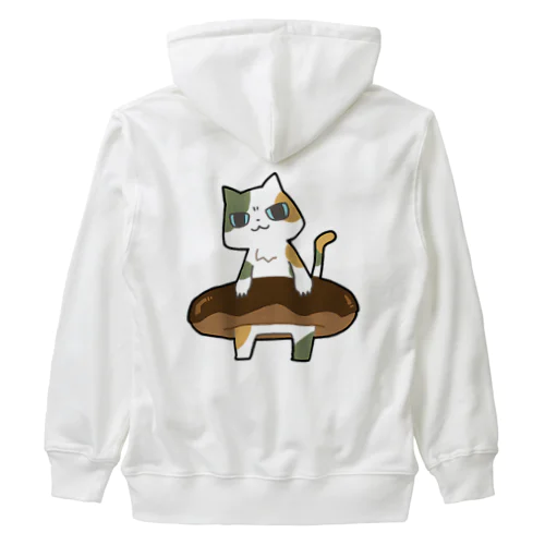 ドーナツをゲットしてご満悦の猫 Heavyweight Zip Hoodie