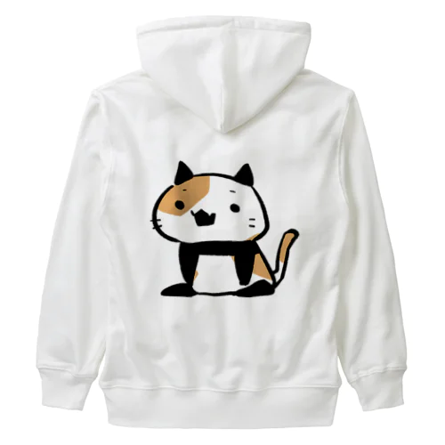 パンダ風味の三毛猫 Heavyweight Zip Hoodie