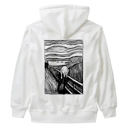 ムンク　叫び　Munch / The Scream リトグラフ　 Heavyweight Zip Hoodie