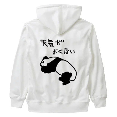 天気がね【パンダ】 Heavyweight Zip Hoodie