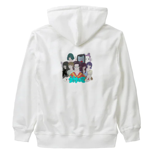 ムルアイ画伯のうみのてメンバーイラスト Heavyweight Zip Hoodie