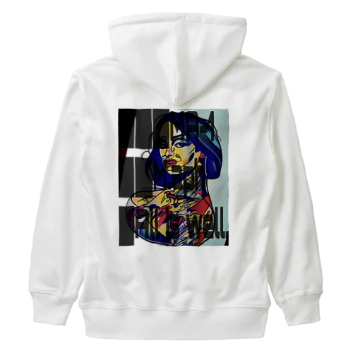 バックプリントパーカー Heavyweight Zip Hoodie