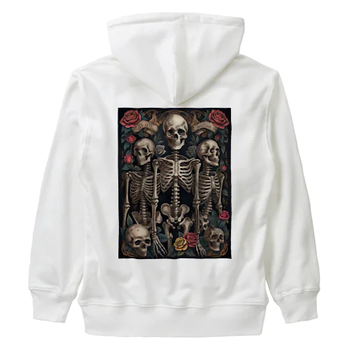 ドクロと薔薇 Heavyweight Zip Hoodie