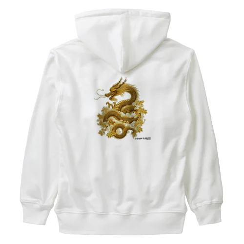 龍神・龍（ウエア）：裏プリ金龍１「Dragon 4 ALL」 Heavyweight Zip Hoodie