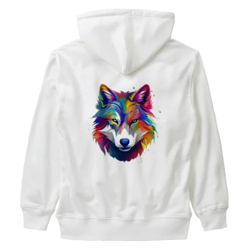 カラフルなおおかみ Heavyweight Zip Hoodie