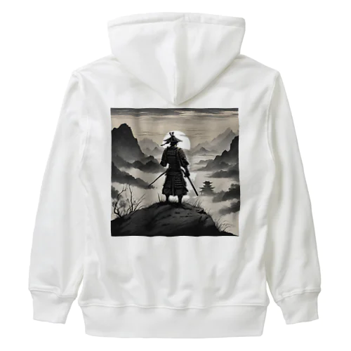 戦に敗れた武士が佇む風景画4 Heavyweight Zip Hoodie