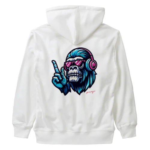 テクノ系ゴリラ Heavyweight Zip Hoodie