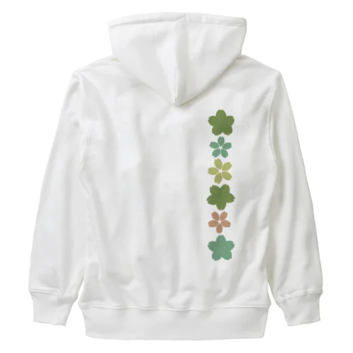 くすみカラーの桜 Heavyweight Zip Hoodie