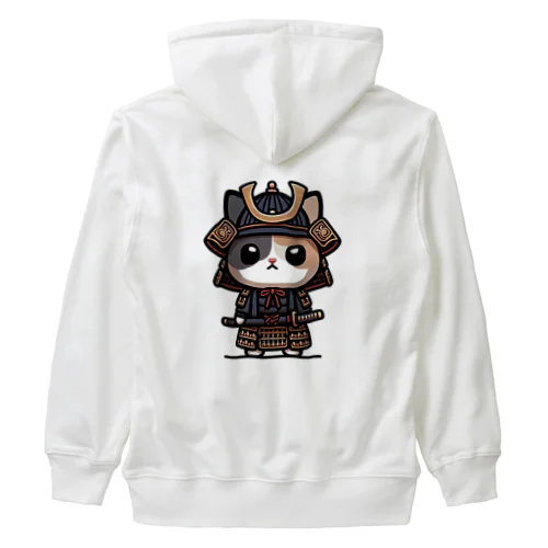 武士にゃんこ２ Heavyweight Zip Hoodie