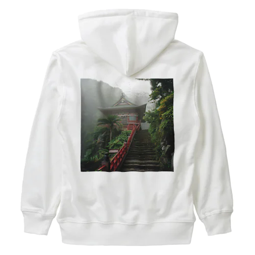 山頂にある神秘的な神社 アメジスト2846 Heavyweight Zip Hoodie