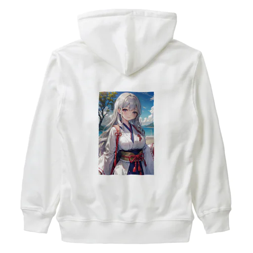 母性溢れる巫女 Heavyweight Zip Hoodie