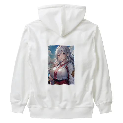 巫女姿のママ Heavyweight Zip Hoodie