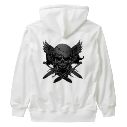 ドクロ切り抜き Heavyweight Zip Hoodie