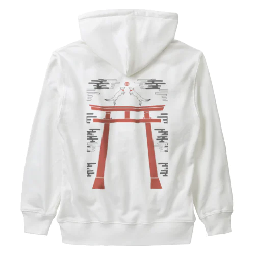 狐の手毬唄 狛狐 Heavyweight Zip Hoodie