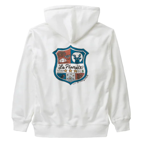 La-Planete紋章（手描きver） Heavyweight Zip Hoodie