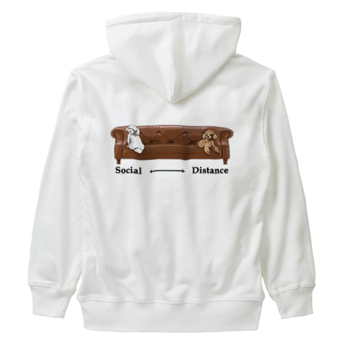 ソーシャルディスタンス　プードル Heavyweight Zip Hoodie