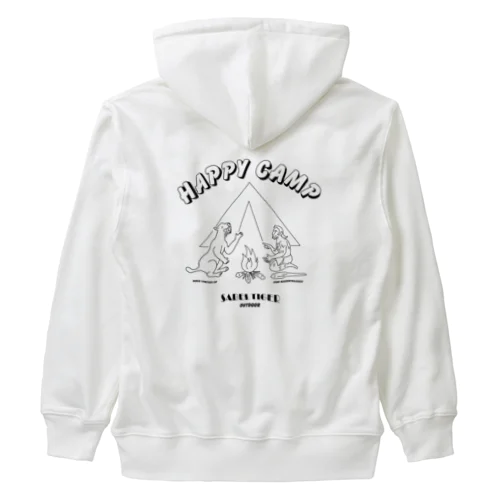 HAPPY CAMP（サーベルタイガーとネアンデルタール人） Heavyweight Zip Hoodie