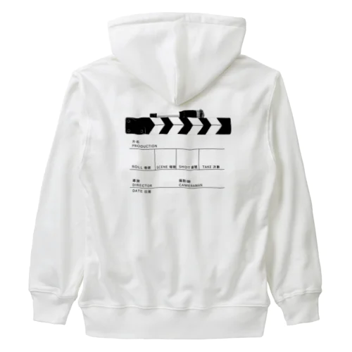 繁体字のカチンコ(バックプリント) Heavyweight Zip Hoodie