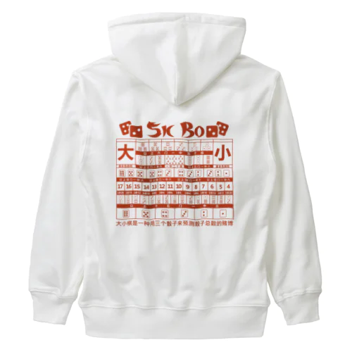 【裏・赤】SICBO【大小】 Heavyweight Zip Hoodie