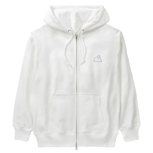 ゆるプー のおしり  クロ線 Heavyweight Zip Hoodie