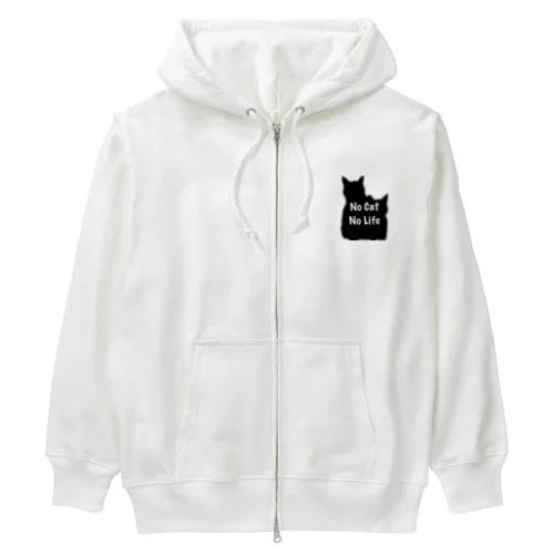 No Cat No Life Heavyweight Zip Hoodie