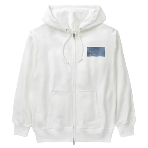 空と風に流れる雲 Heavyweight Zip Hoodie