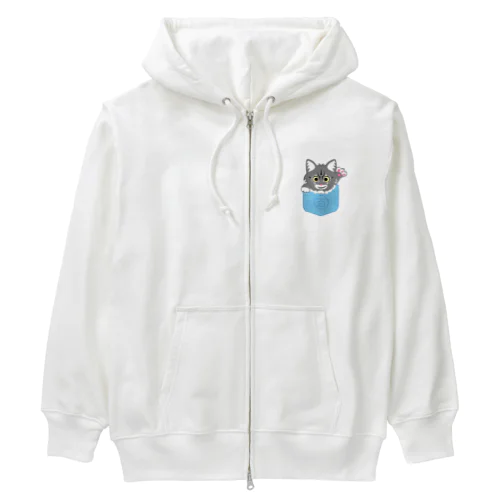 【ベイビー百（サイベリアン）】胸ポッケ Heavyweight Zip Hoodie