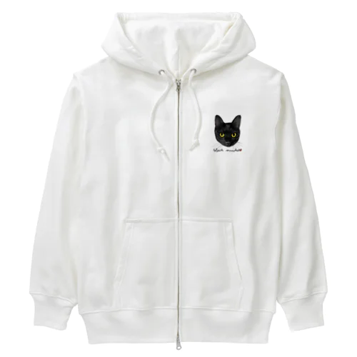 ブラックスモークタビー Heavyweight Zip Hoodie