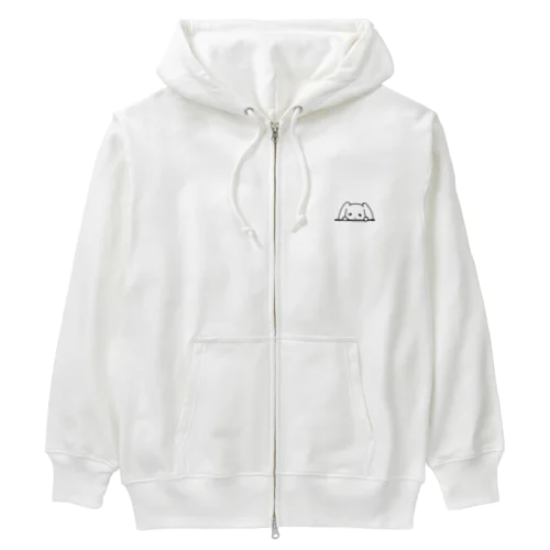 ちらっとうさぎ Heavyweight Zip Hoodie