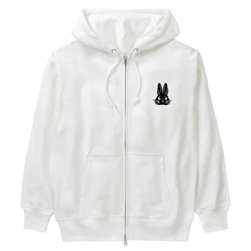 くろうさぎ Heavyweight Zip Hoodie