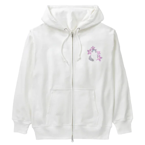 ラグドール×桜 Heavyweight Zip Hoodie