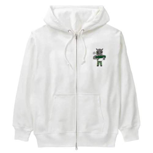 バズーカを持つサイ Heavyweight Zip Hoodie