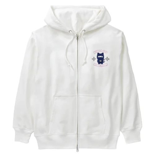 にゃんこ忍者 Heavyweight Zip Hoodie