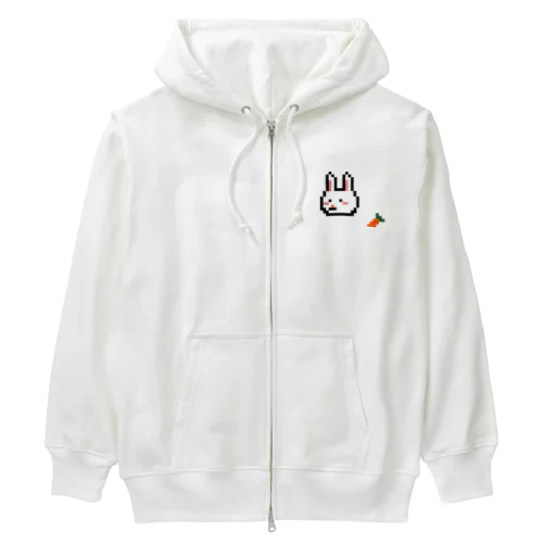 うさぎ年のうさぎはニンジン食べる Heavyweight Zip Hoodie