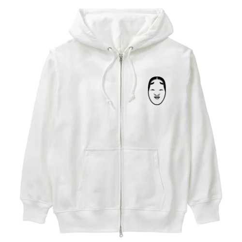 能面 ブラック Heavyweight Zip Hoodie