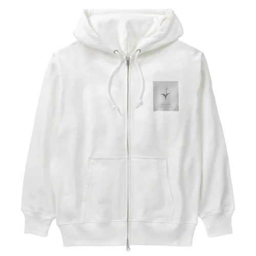 Shabby Chic , Tulip . Heavyweight Zip Hoodie