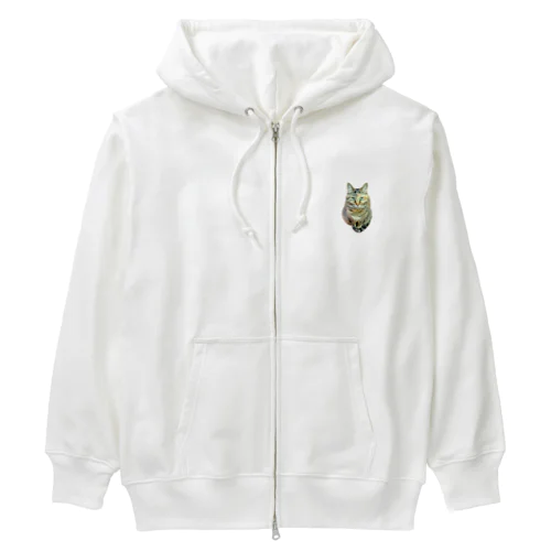 しっぽマフラーにゃん Heavyweight Zip Hoodie