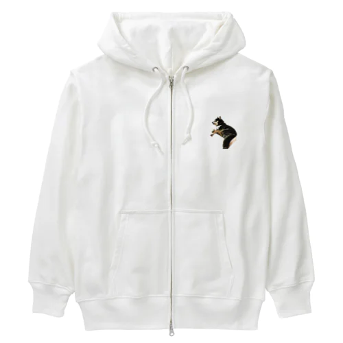 黒柴犬　ジョシーバ　癒し Heavyweight Zip Hoodie