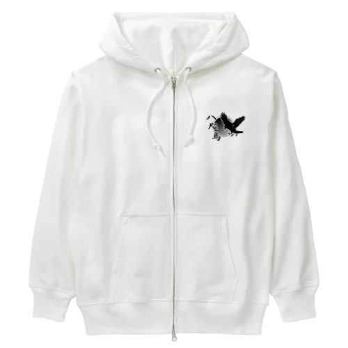 八咫烏 Heavyweight Zip Hoodie