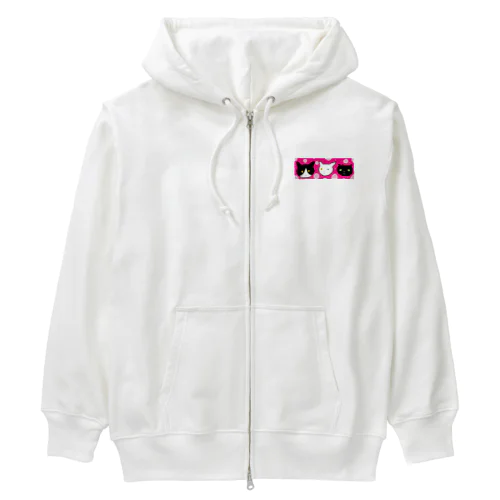 可愛い猫たち Heavyweight Zip Hoodie