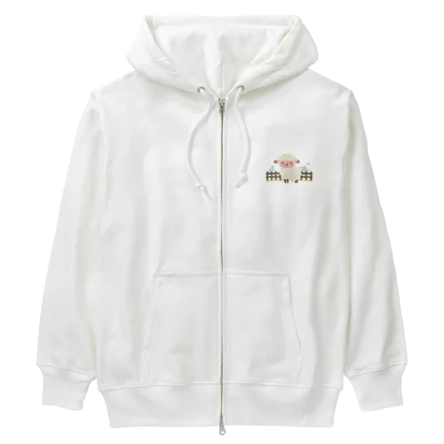 Sheep on the farm Heavyweight Zip Hoodie