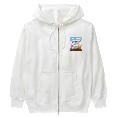 にゃーとともだち Heavyweight Zip Hoodie