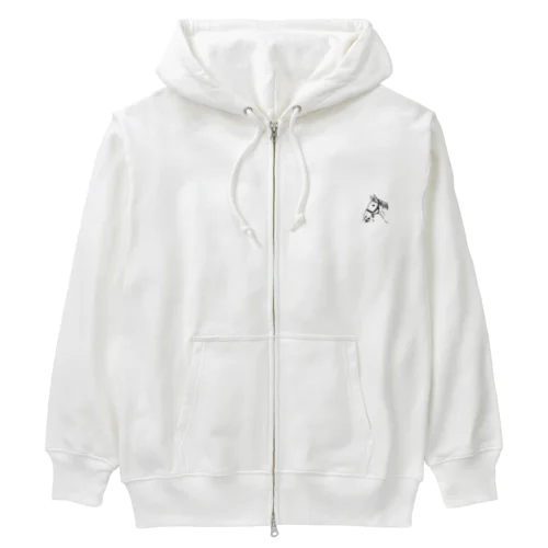 あし毛のモグモグ馬 Heavyweight Zip Hoodie