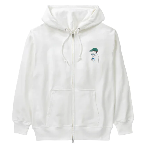 優しい色のボーイッシュ Heavyweight Zip Hoodie